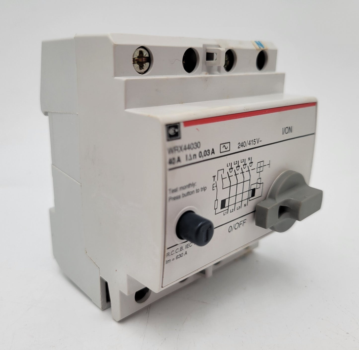 Cutler-Hammer WRX44030 DIN Rail Residual Current Circuit Breaker 40A 415V 4P