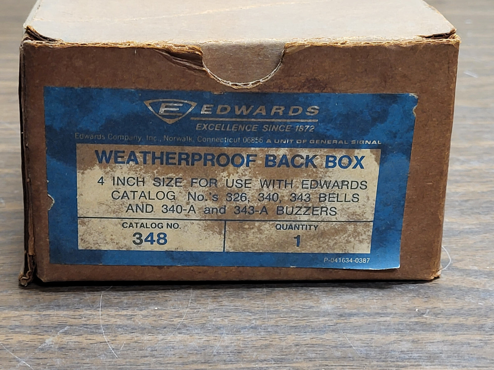 EDWARDS 348 WEATHERPROOF BACK BOX NEW