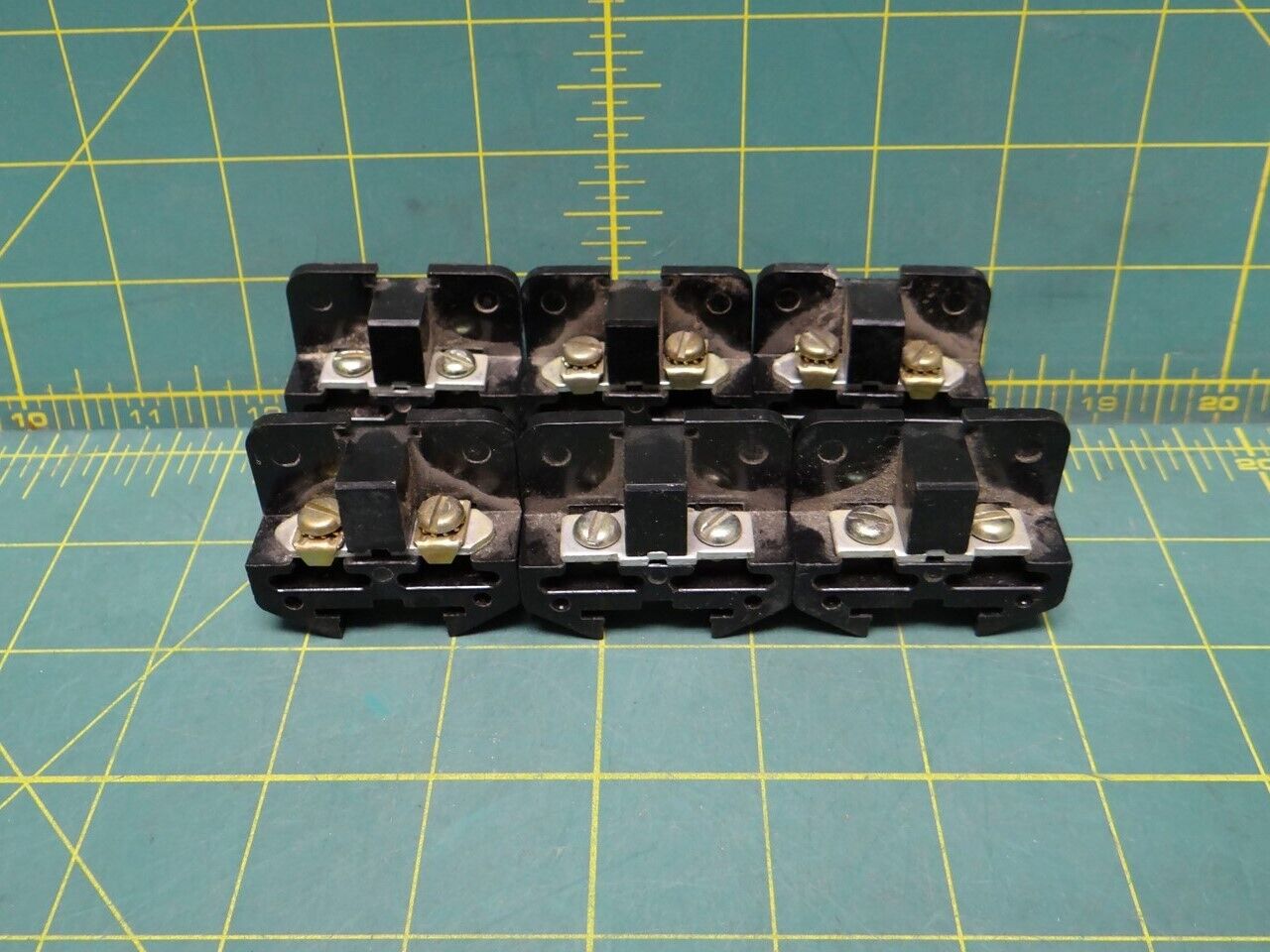 (6) Schneider Electric Square D 1828-c19 Terminal Block 600 VAC 8 Wire 