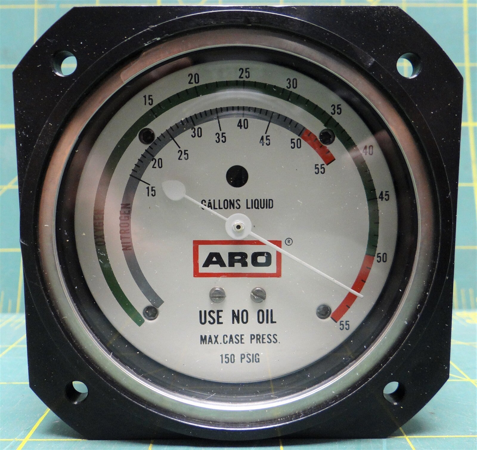 *For Parts* Oxygen Nitrogen Differential Gauge 150 PSIG NSN 6685-00-063-3657