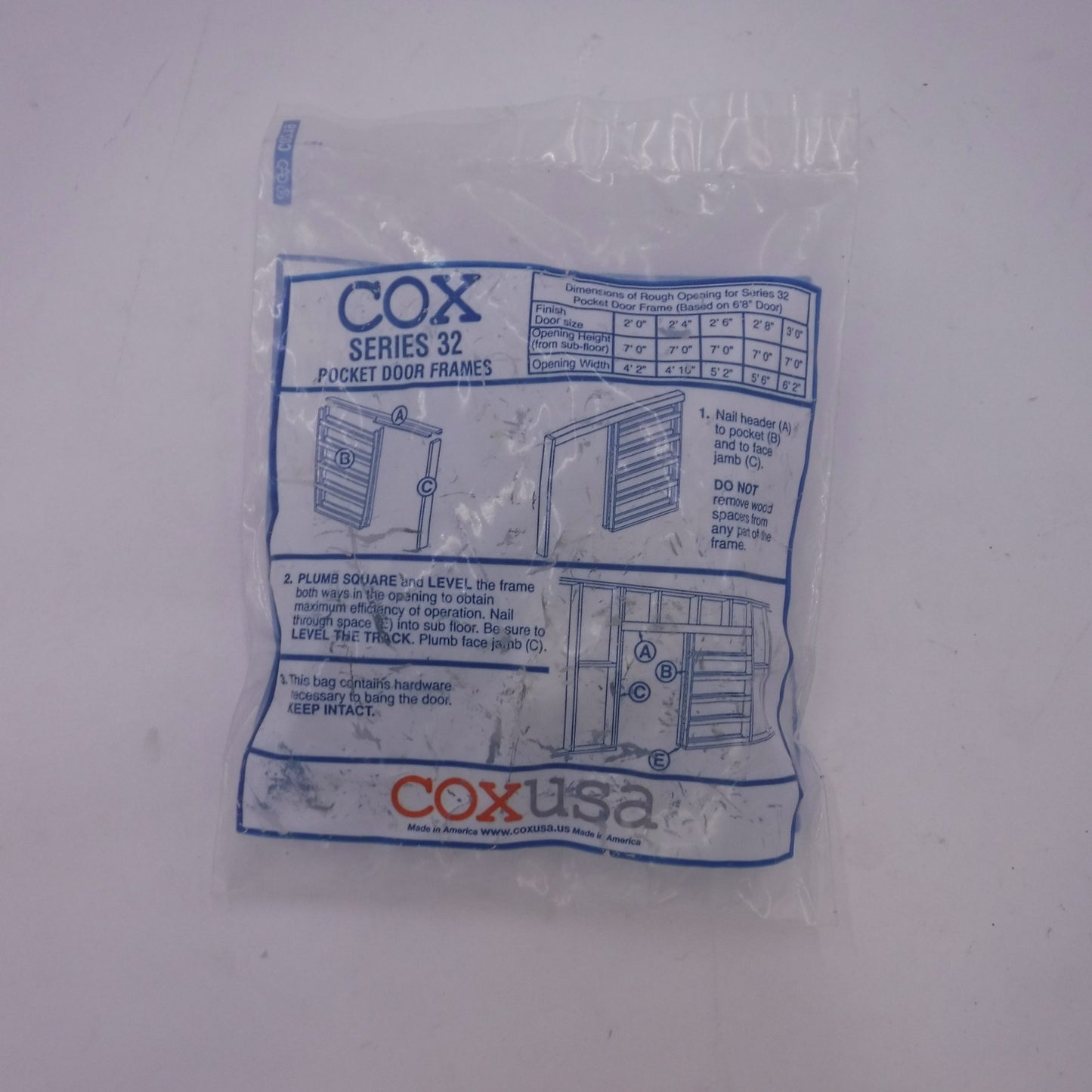 Cox Series 32 Pocket Door Hardware 32-075-000