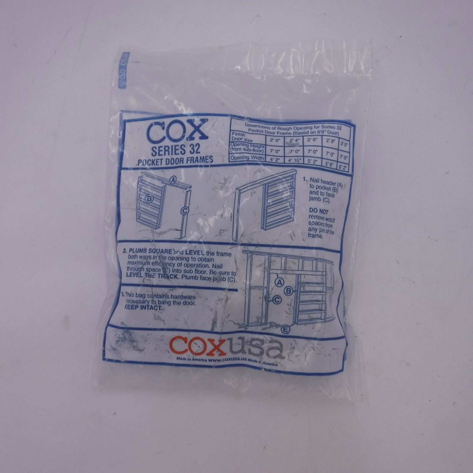 Cox Series 32 Pocket Door Hardware 32-075-000