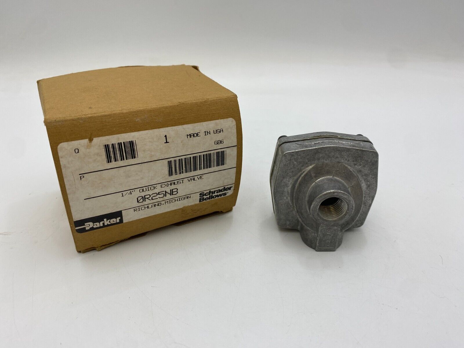 Parker 0R25NB 1/4" Quick Exhaust Valve Die Cast Aluminum Max Pressure 150 PSI