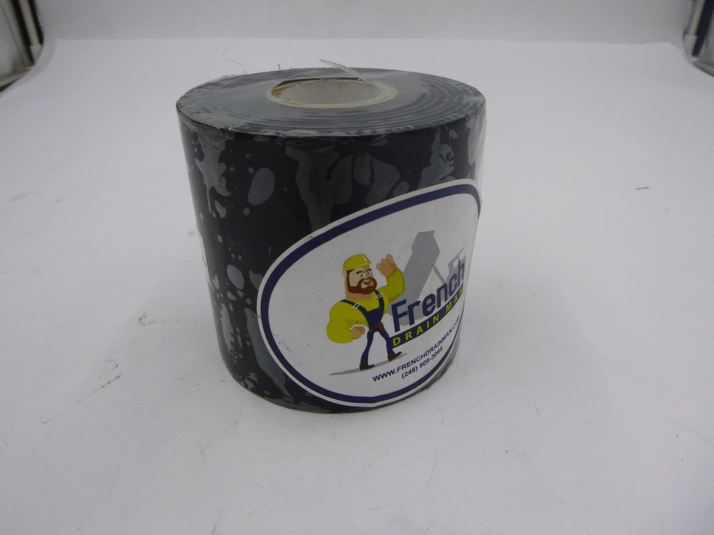 108' French Drain Man 200 Year Black PVC Tape 4" x 108'