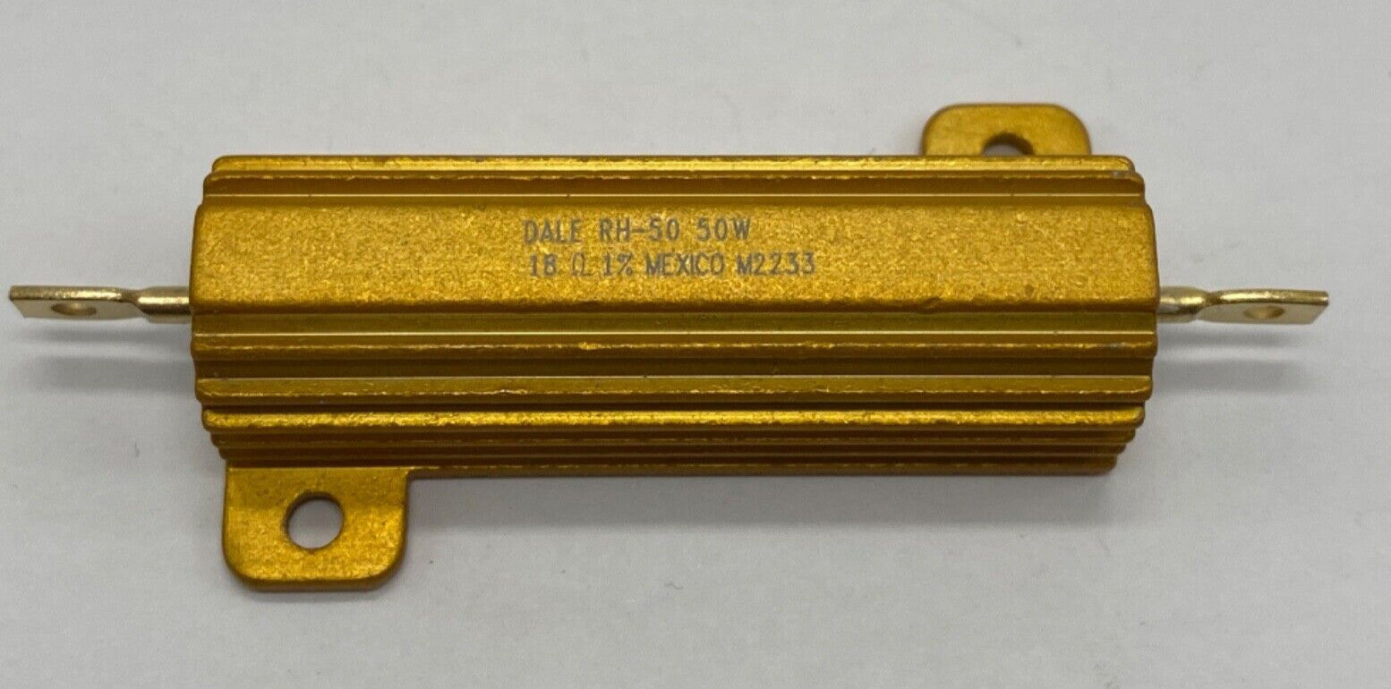 Vishay Dale wire wound resistor chassis mount RH05018R00FE02, 50 watt 18 ohm