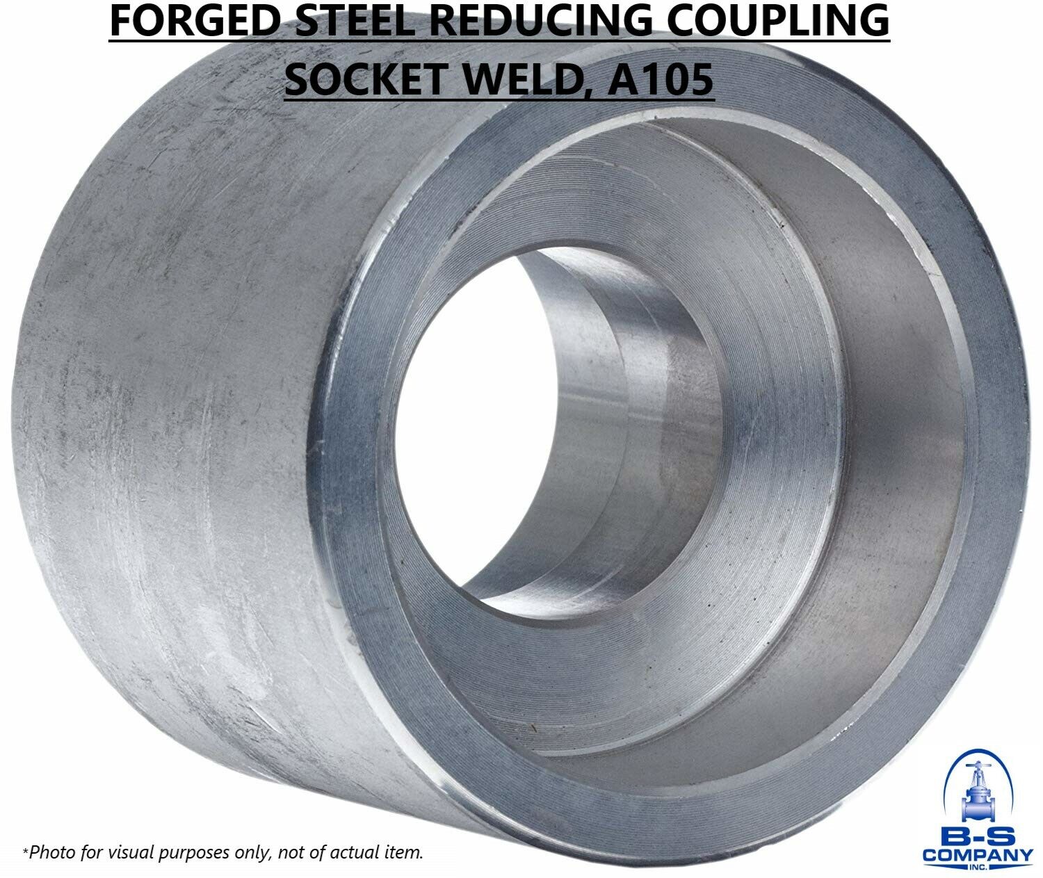 Forged Steel REDUCING COUPLING 3/4" x 3/8" Socket Weld A105 3000# 3M (Lot of 5)