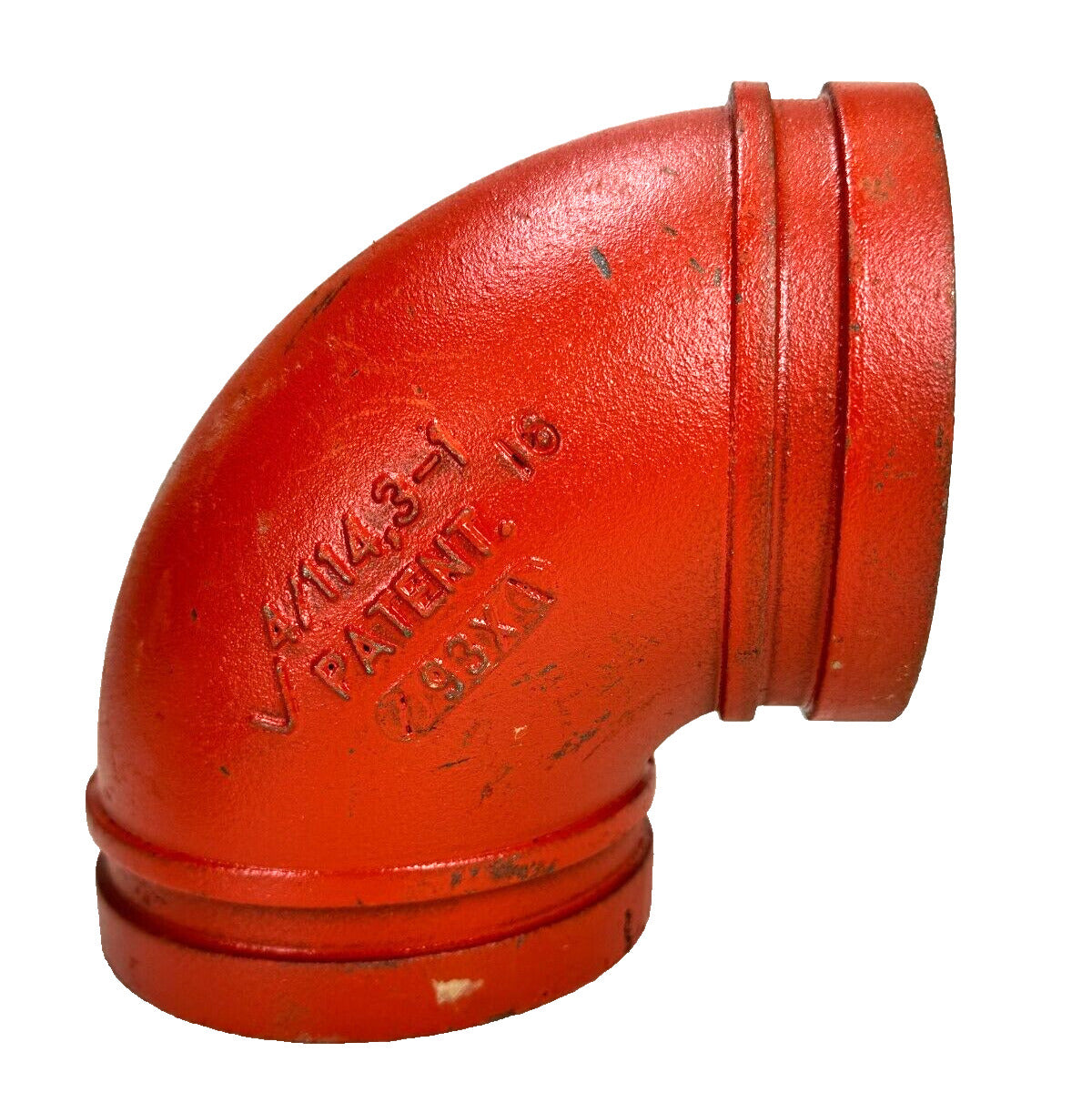 Victaulic Firelock Style 001 4" 90-Degree Elbow Grooved End Pipe Fitting