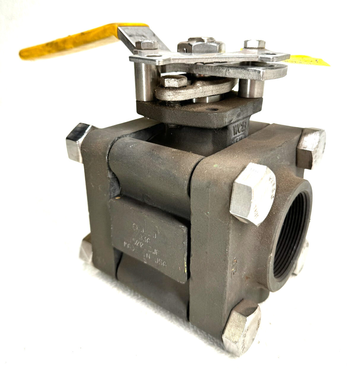 APOLLO 83A-148-01 2" Carbon Steel 3-Piece Ball Valve, NPT Threaded, 1500-psi WOG
