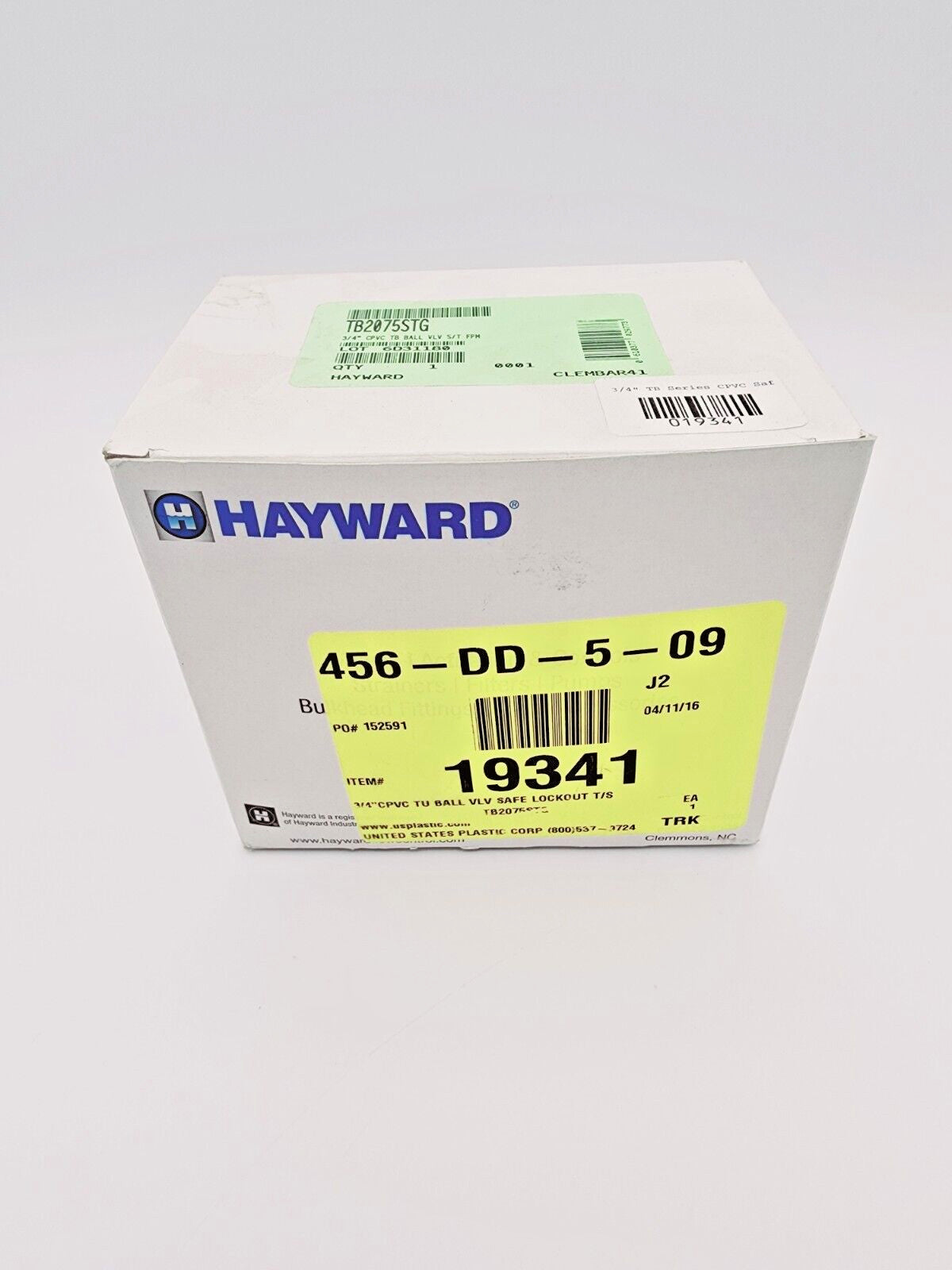 Hayward TB2075STG True Union Ball Valve 3/4" CPVC TB BALL S/T FPM SFE/LCKOUT