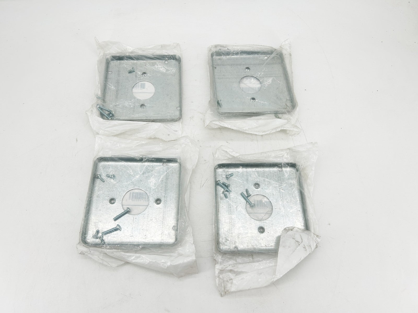 Lot of 4 New Steel City RSL-11 Galvanized Square Device Covers 4-11/16"
