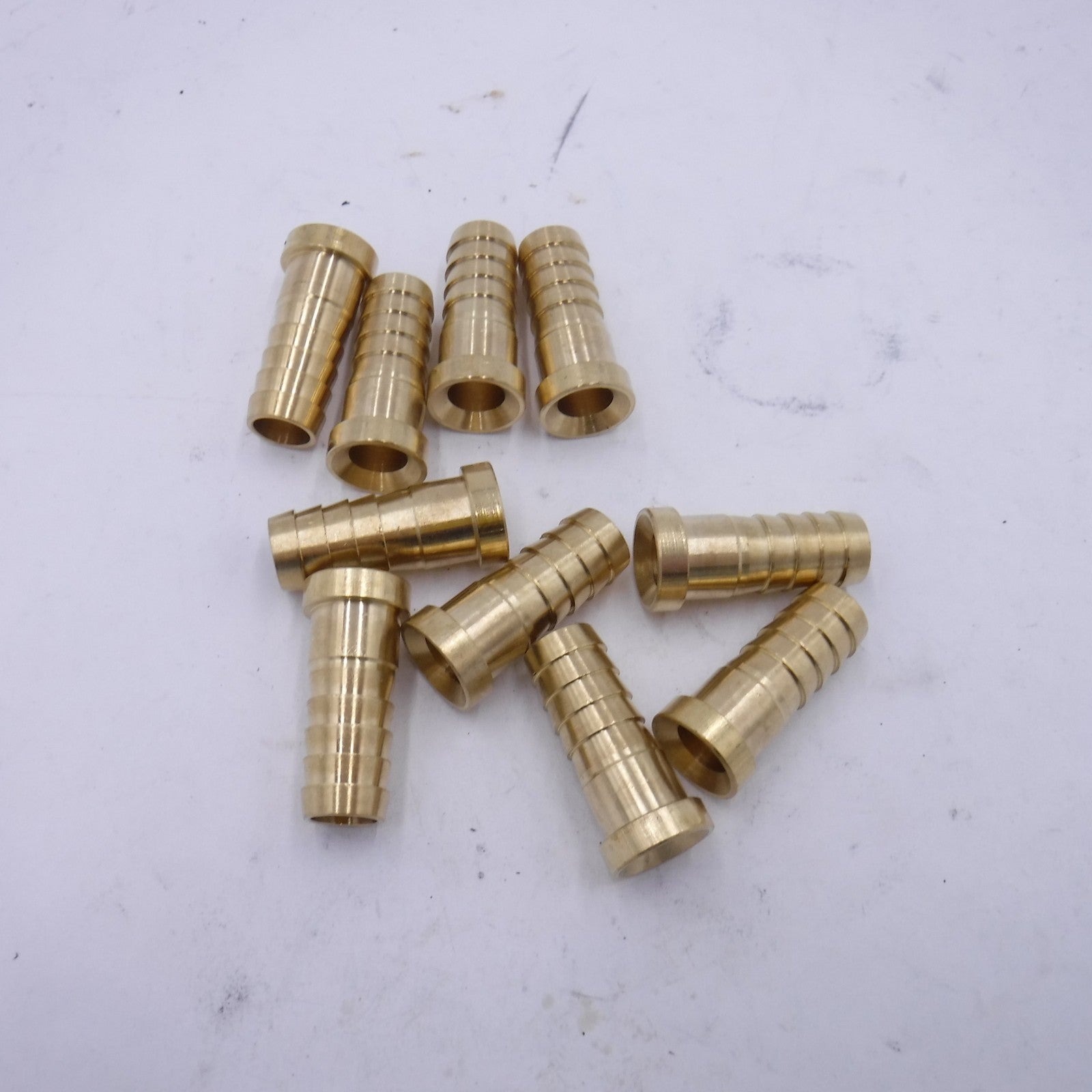 10 Pack 1/2" Compression Type Brass Barb Insert Fittings