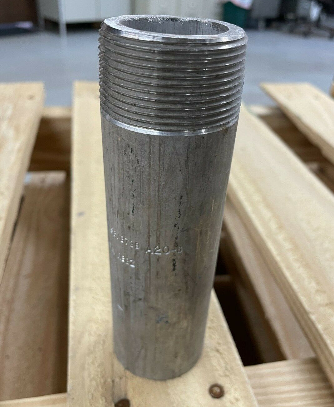 Thread One End Pipe Nipple | SB/B729 Alloy 20 | 1-1/2" Schedule 160 x 6" Long