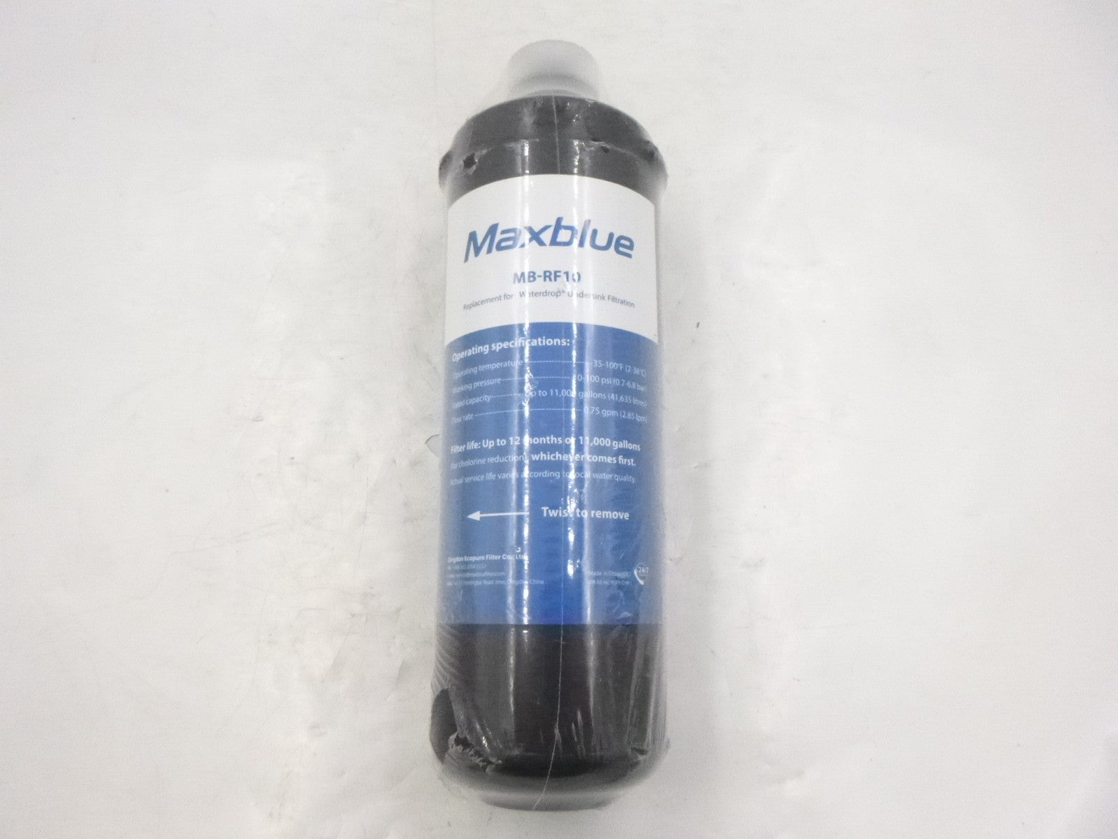 Maxblue  Water Filter MB-RF10 100PSI .75GPM 11000 Gal Capacity