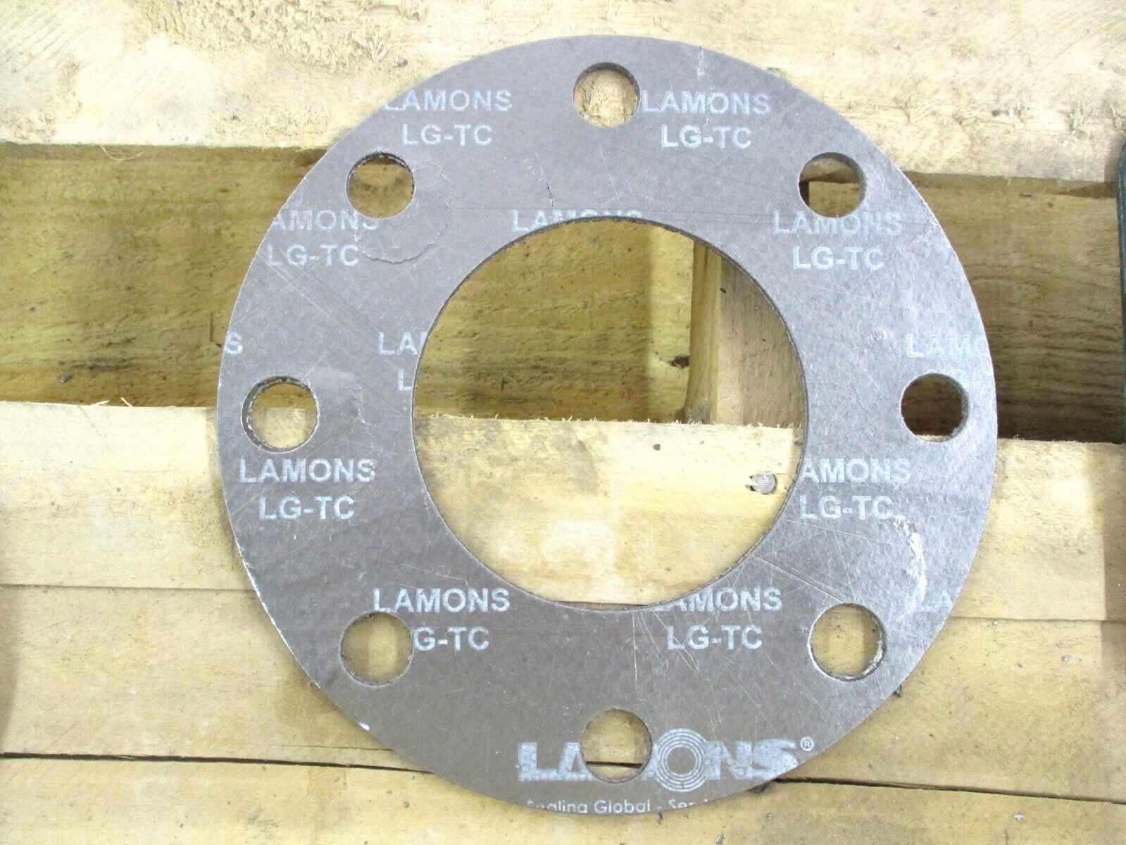 (5) LAMONS LG-TC 4" Class 150 Full Face Flexible Graphite Ring Gasket 1/8" Thick