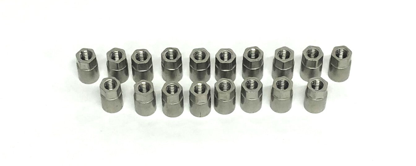 Unbranded 0.74x0.50 Inch Plast Roller Stub Shaft CRP-0812SS [Lot of 18] NOS
