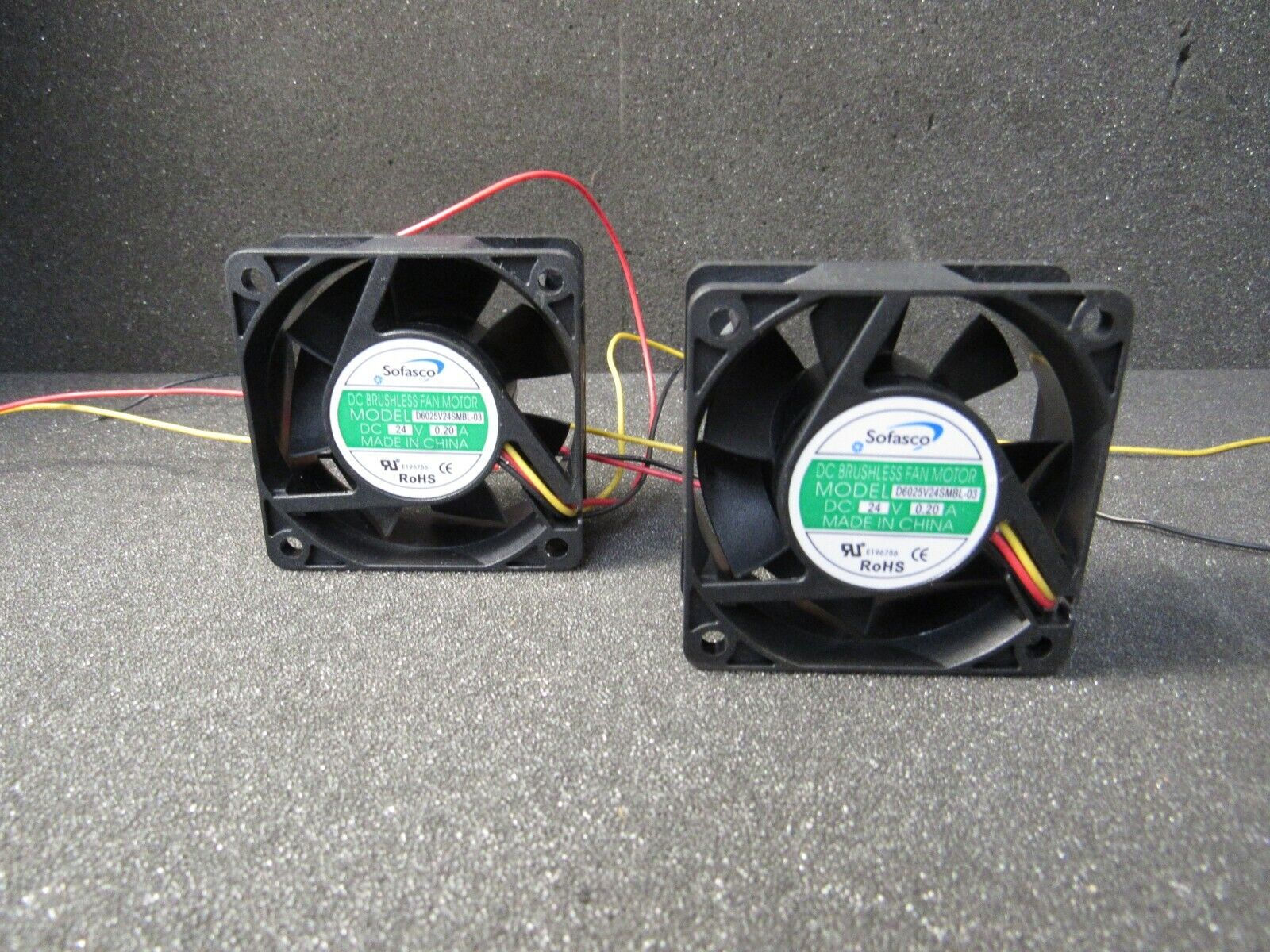 Sofasco Brushless Fan Motor D6025V24SMBL-03 24VDC .20A  58.5mm x 25.4mm Lot of 2