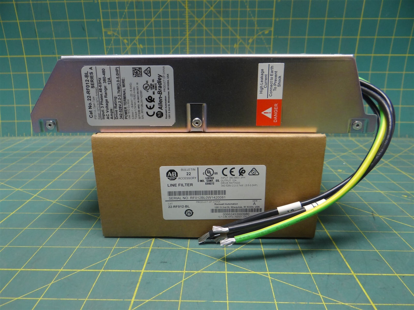 Allen-Bradley Bulletin 22-RF012-BL PowerFlex 4C Line Filter 3-Ph 380-480VAC 12A