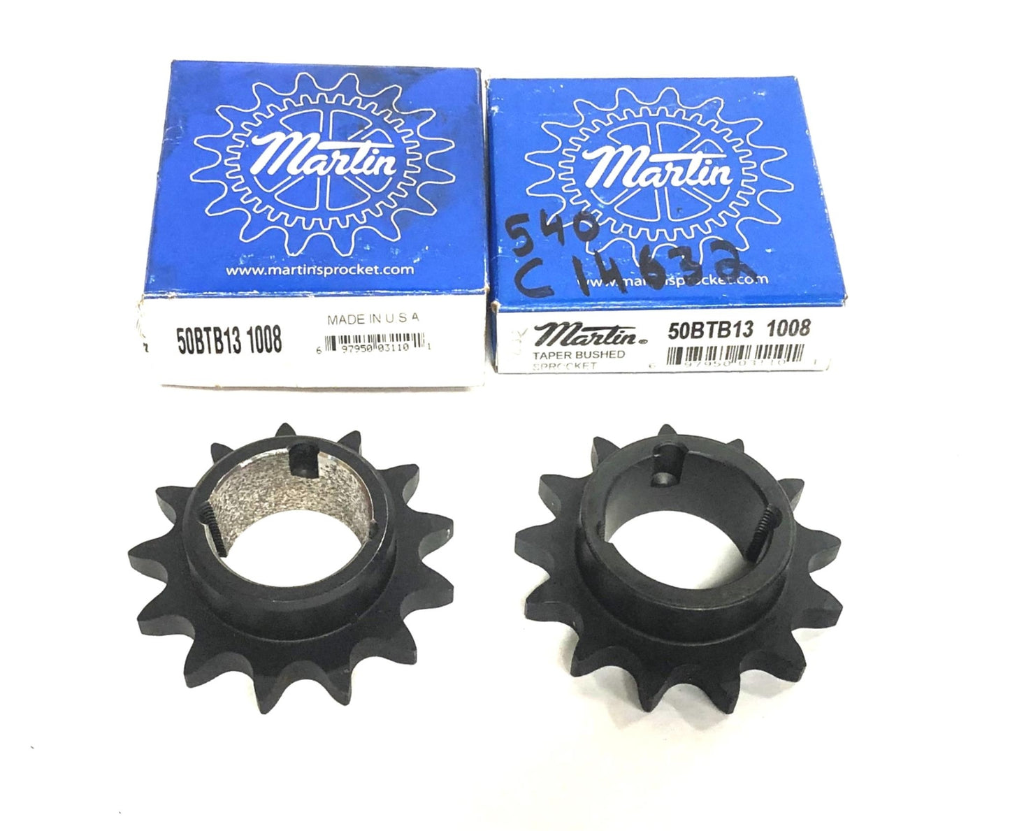 Martin 13 Tooth 1.33X1.80 Inch Taper Bushed Sprocket 50BTB1 1008 [Lot of 3] NOS