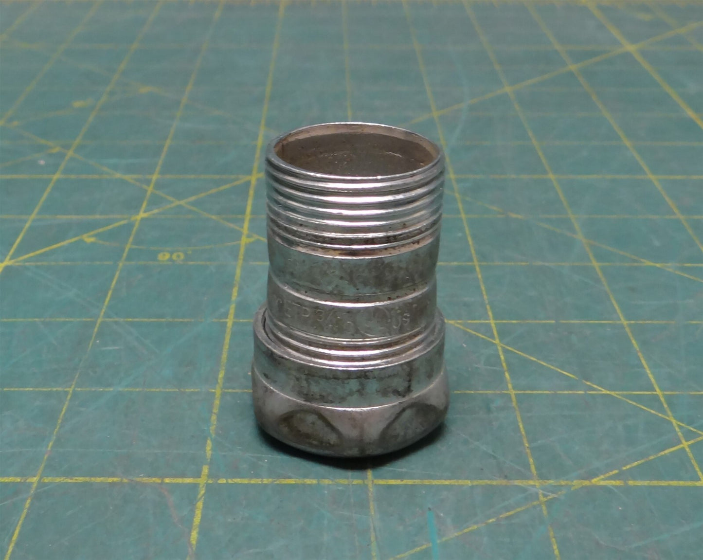 3/4" ETP Conduit Compression Coupling, Zinc Plated Steel, w/o One Comp End