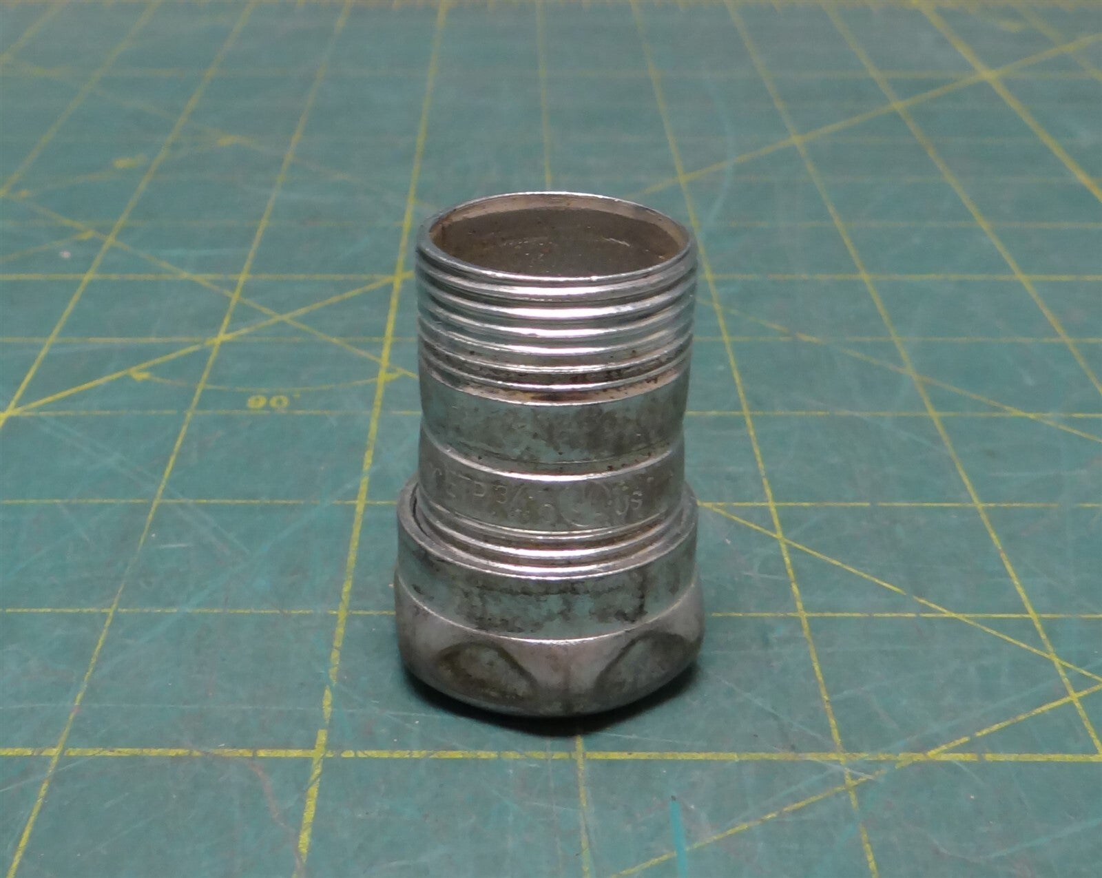 3/4" ETP Conduit Compression Coupling, Zinc Plated Steel, w/o One Comp End