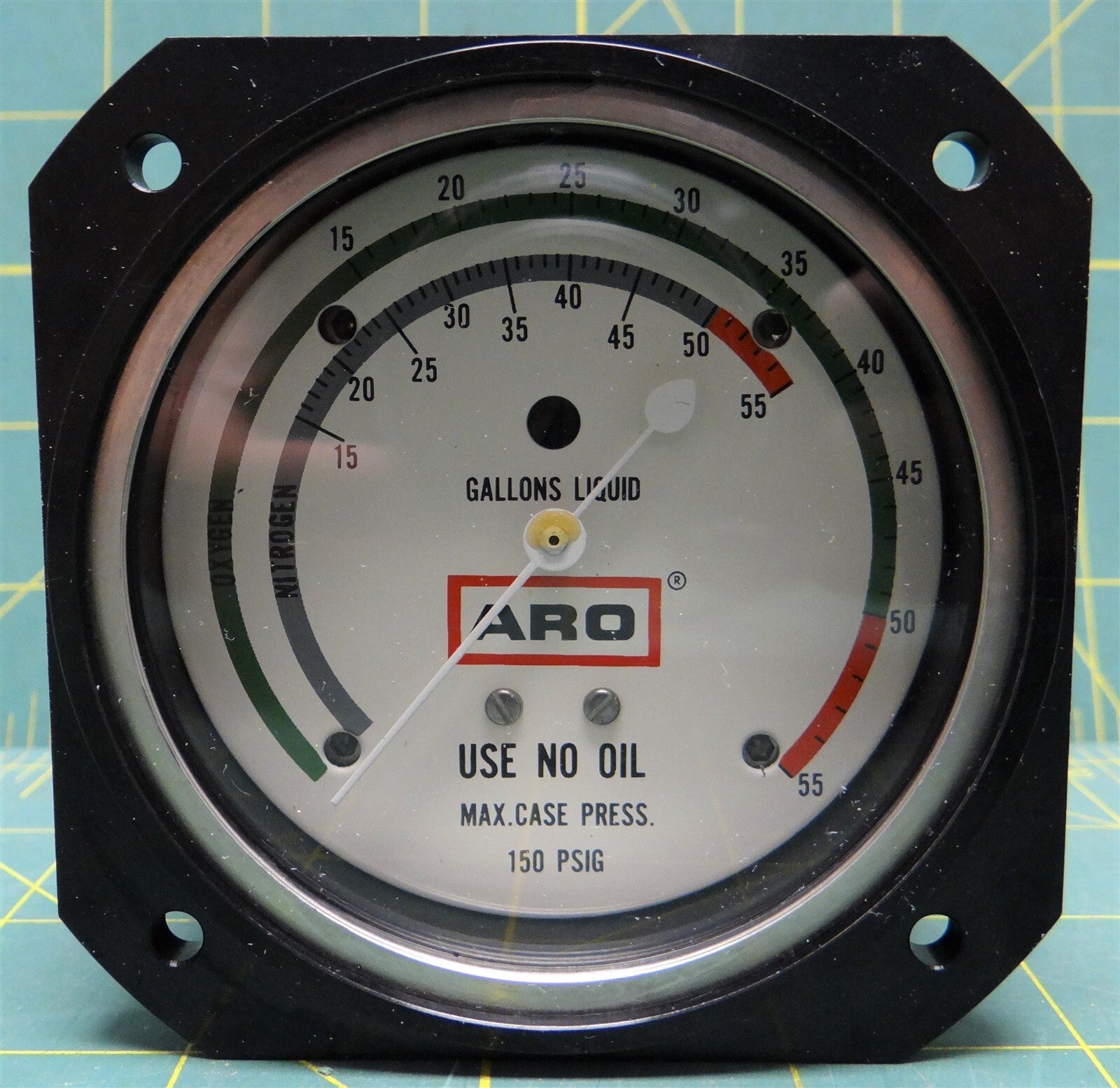 Oxygen Nitrogen Differential Gauge 150 PSIG NSN 6685-00-063-3657