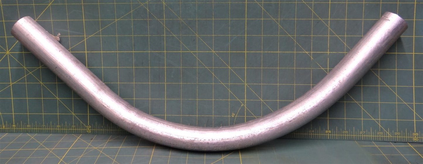 1-3/4" Diameter Galvenized Steel 45° Elbow Unthreaded Pipe 25" Length 7" Width