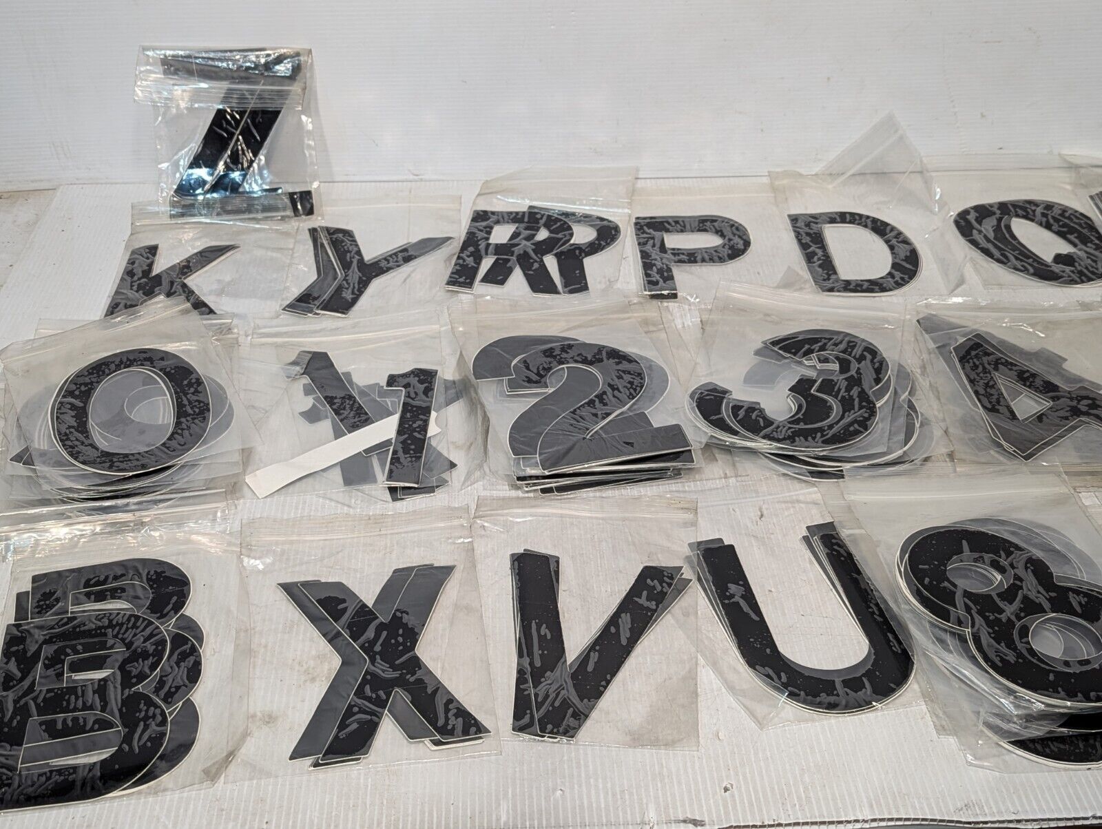 Large Lot of Permanent Adhesive 6" Vinyl Uppercase Letters  Numbers, Black