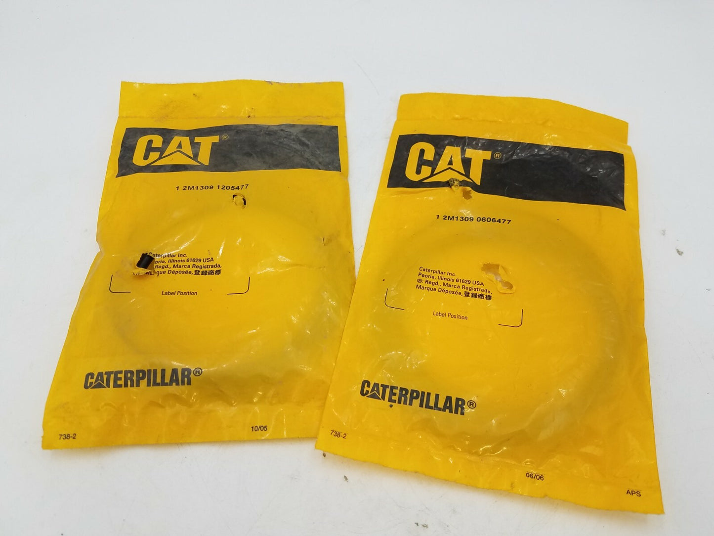 2Pc Caterpillar CAT 2M1309 O-Ring Seal NBR Black OEM Replacement Part 11.475"ID
