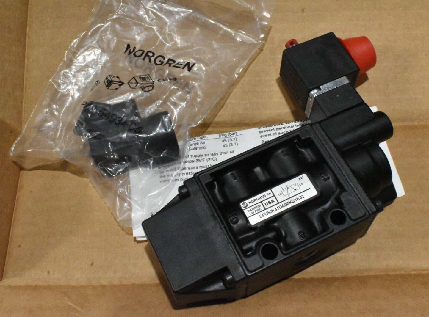 Norgren SPUS/K41DA00KS1K32 Solenoid Valve 1/4" NPT