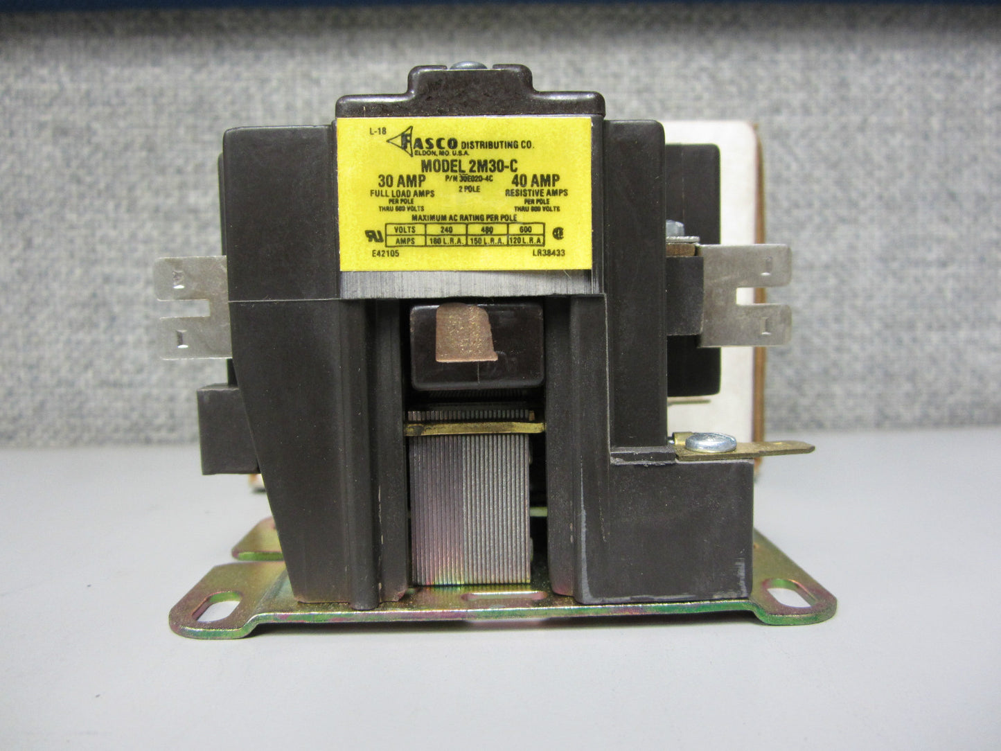 FASCO model 2M30-C  Magnetic Contactor 30A, 240V, 50/60Hz 