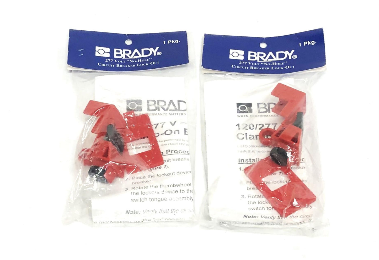 Brady 277V No-Hole Circuit Breaker Lock-Out 65396 [Lot of 2] NOS