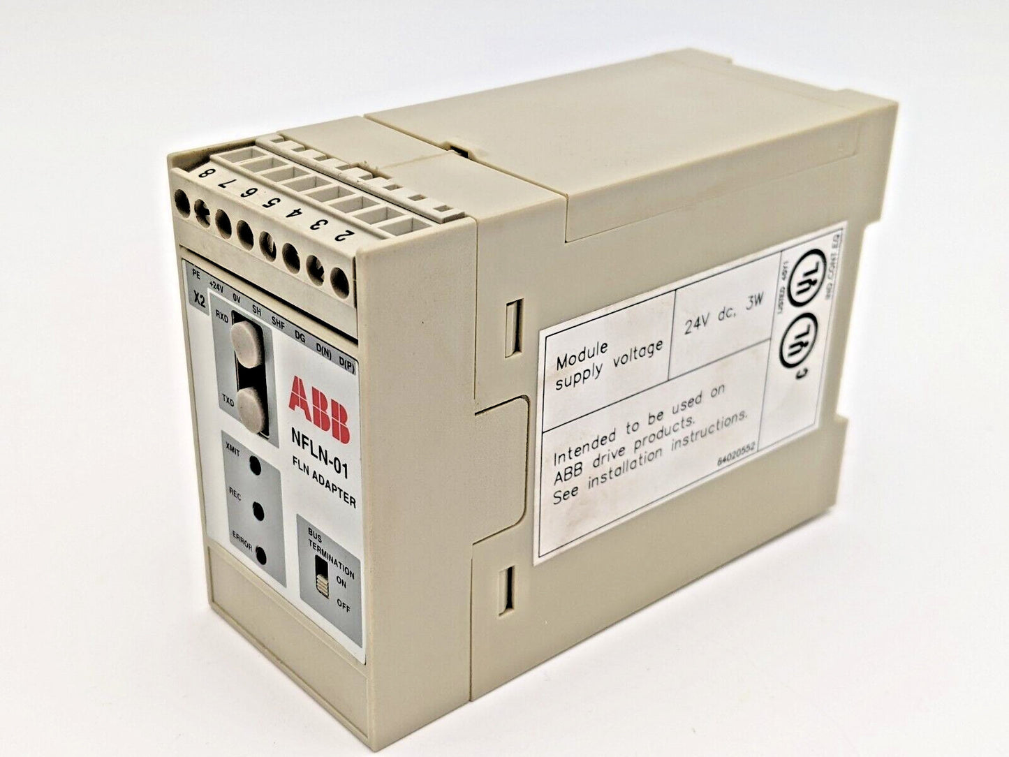 ABB NFLN-01 Adapter Module 24 VDC 3W Din-Rail for VFD Drive