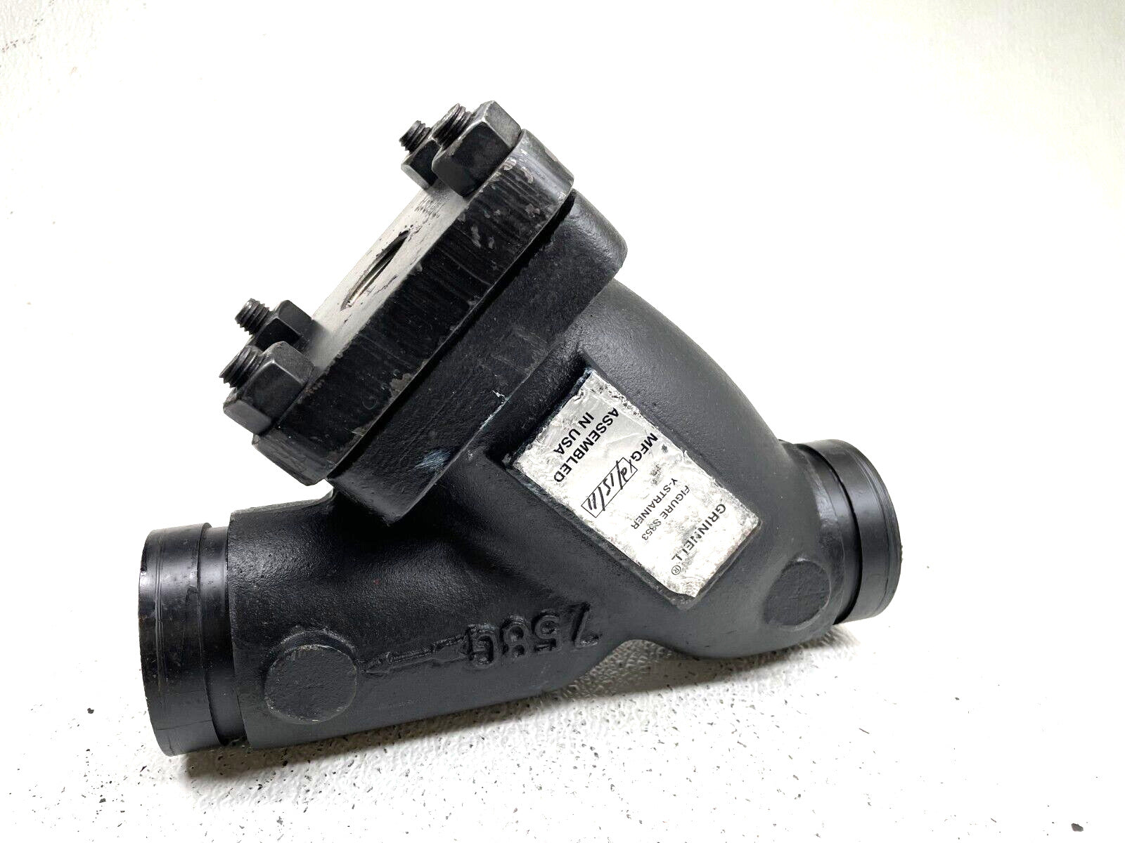 GRINNELL S853 2-1/2" Wye Y Strainer Grooved Both Ends 640 Psi WOG w/ 1/16" Perf
