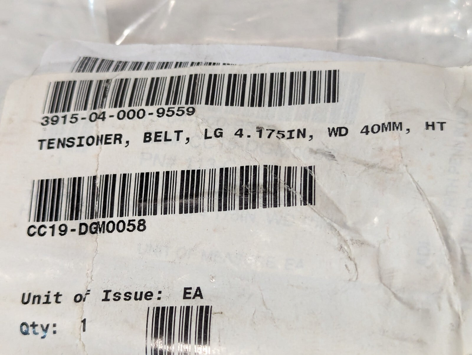 3915-04-000-9559 Tensioner Belt, 4.175" Length, 1.57" Width