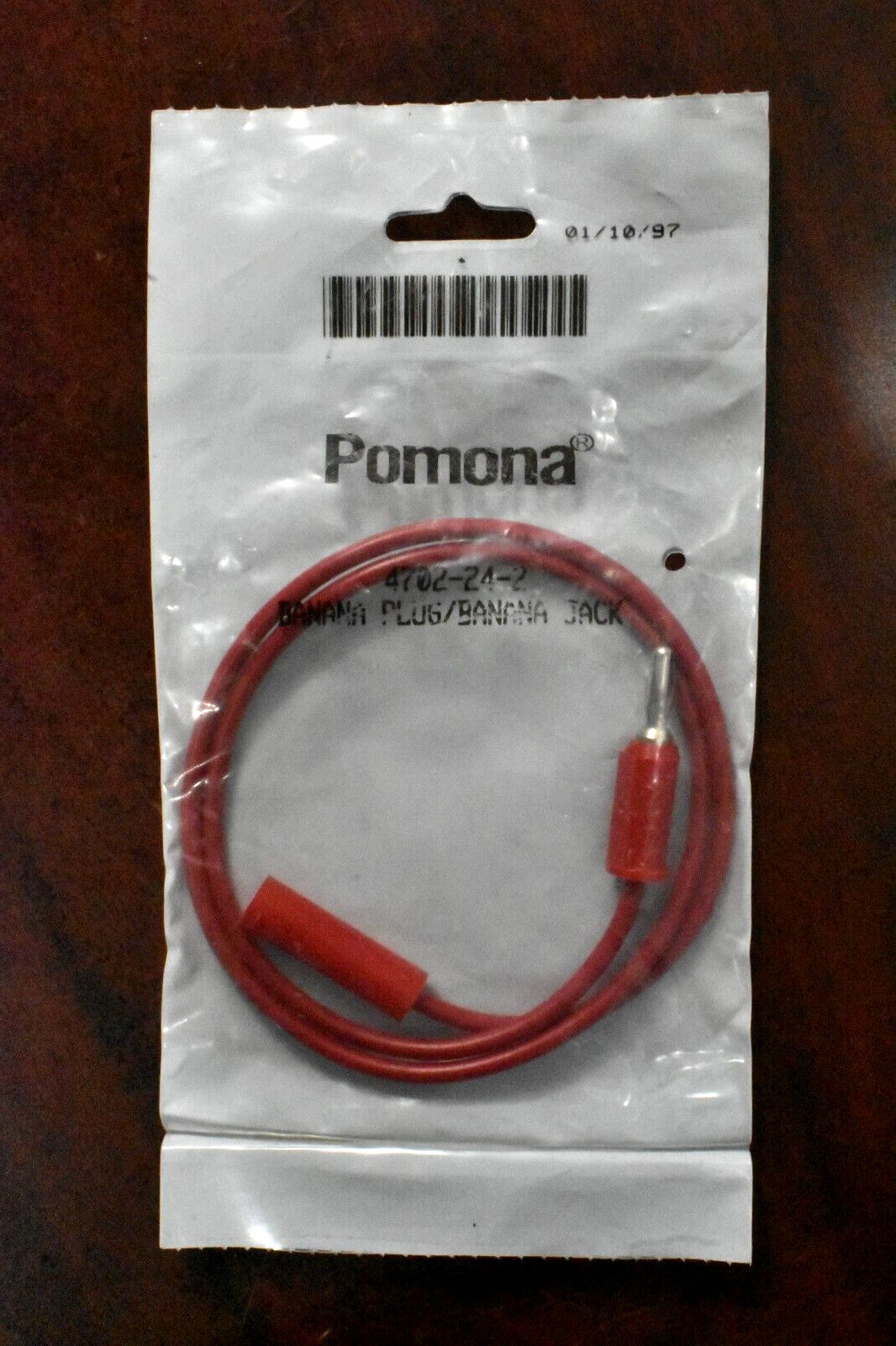 Pomona 4702-24-2 Banana Plug to Banana Jack Red