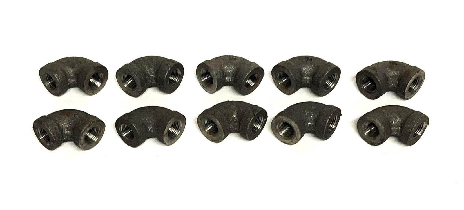 Unbranded 90 Deg Female Threaded Elbow Fitting 1/8 Inch [Lot of 10] NOS