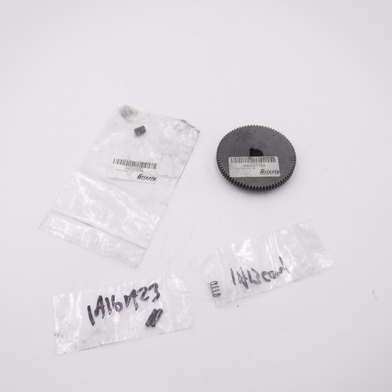 Grizzly 80T Metal Gear P4000119A, Pin & Spring for G4000 9x20 Metal Lathe
