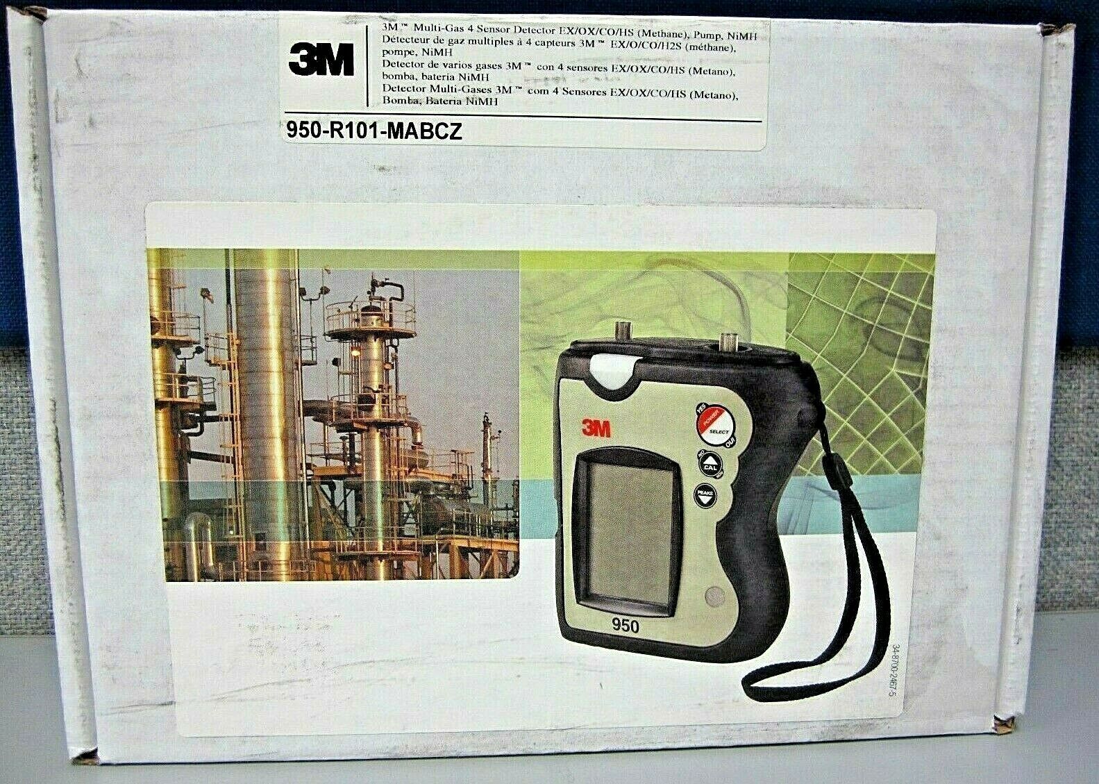 3M 950-R101-MABCZ Multi-Gas 4 Sensor Detector (EX/OX/CO/HS, Methane, Pump, NiMH)