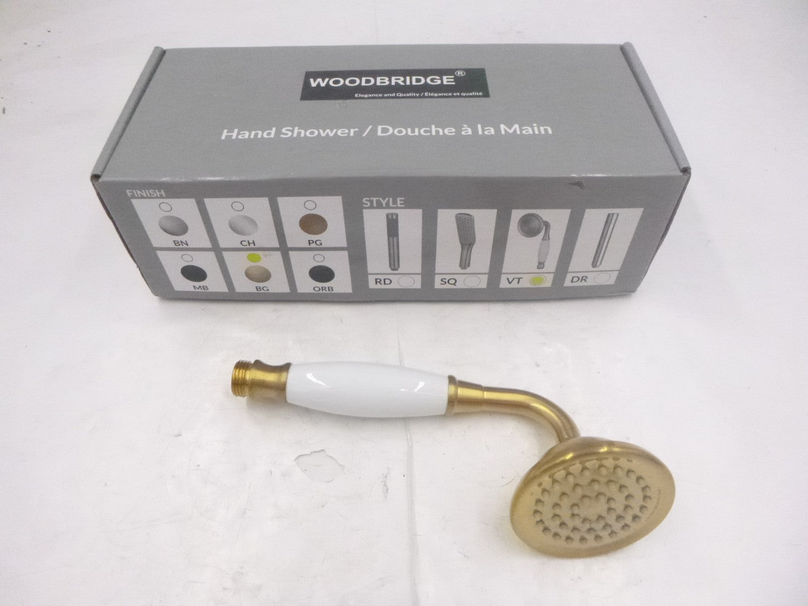 Woodbridge Single Handle Tub Filler Hand Shower F0026BGVT Brushed Gold Finish