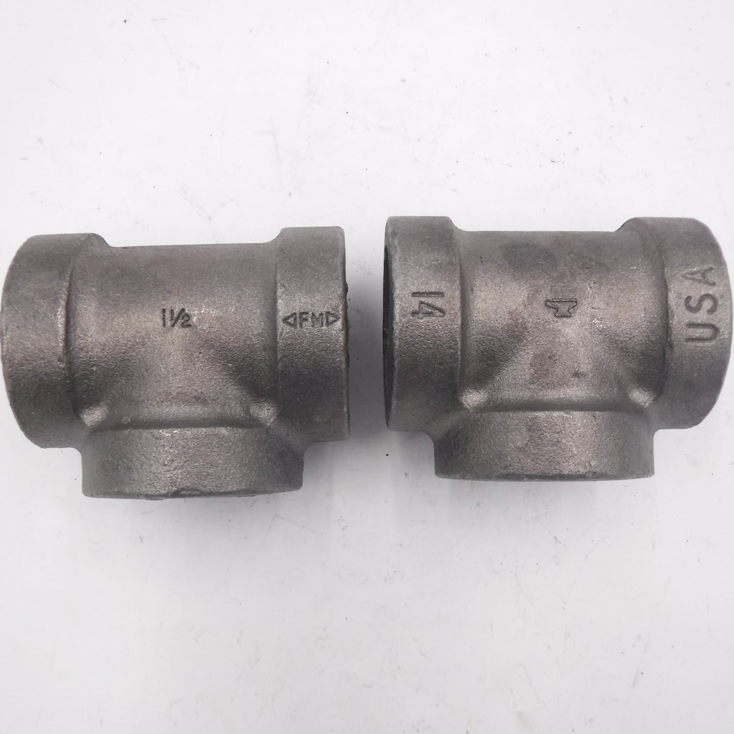 2 Pack Anvil 1-1/2" Female NPT Malleable Iron Tee 0310516802