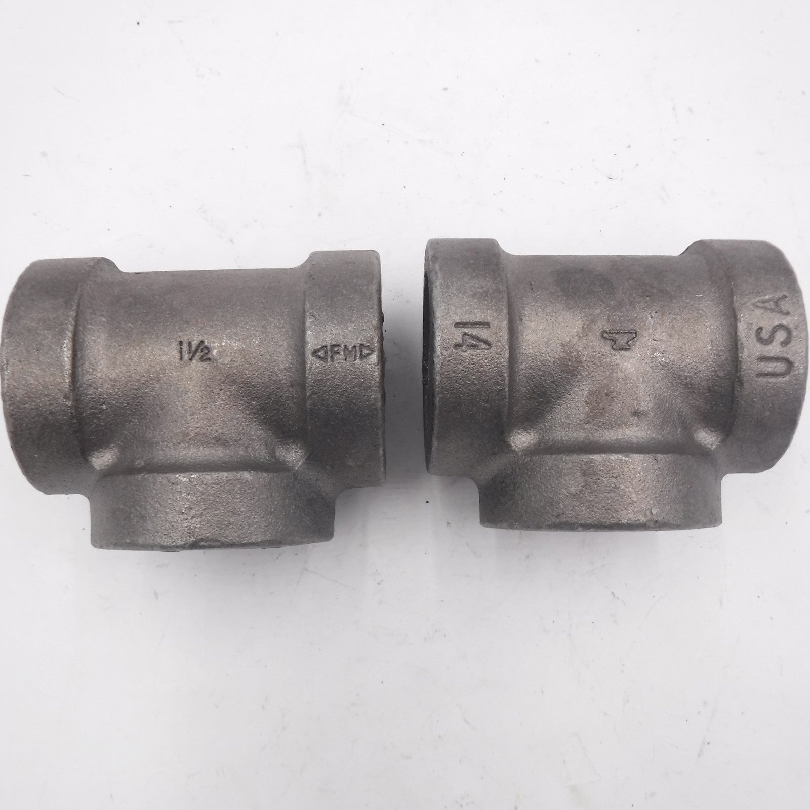 2 Pack Anvil 1-1/2" Female NPT Malleable Iron Tee 0310516802