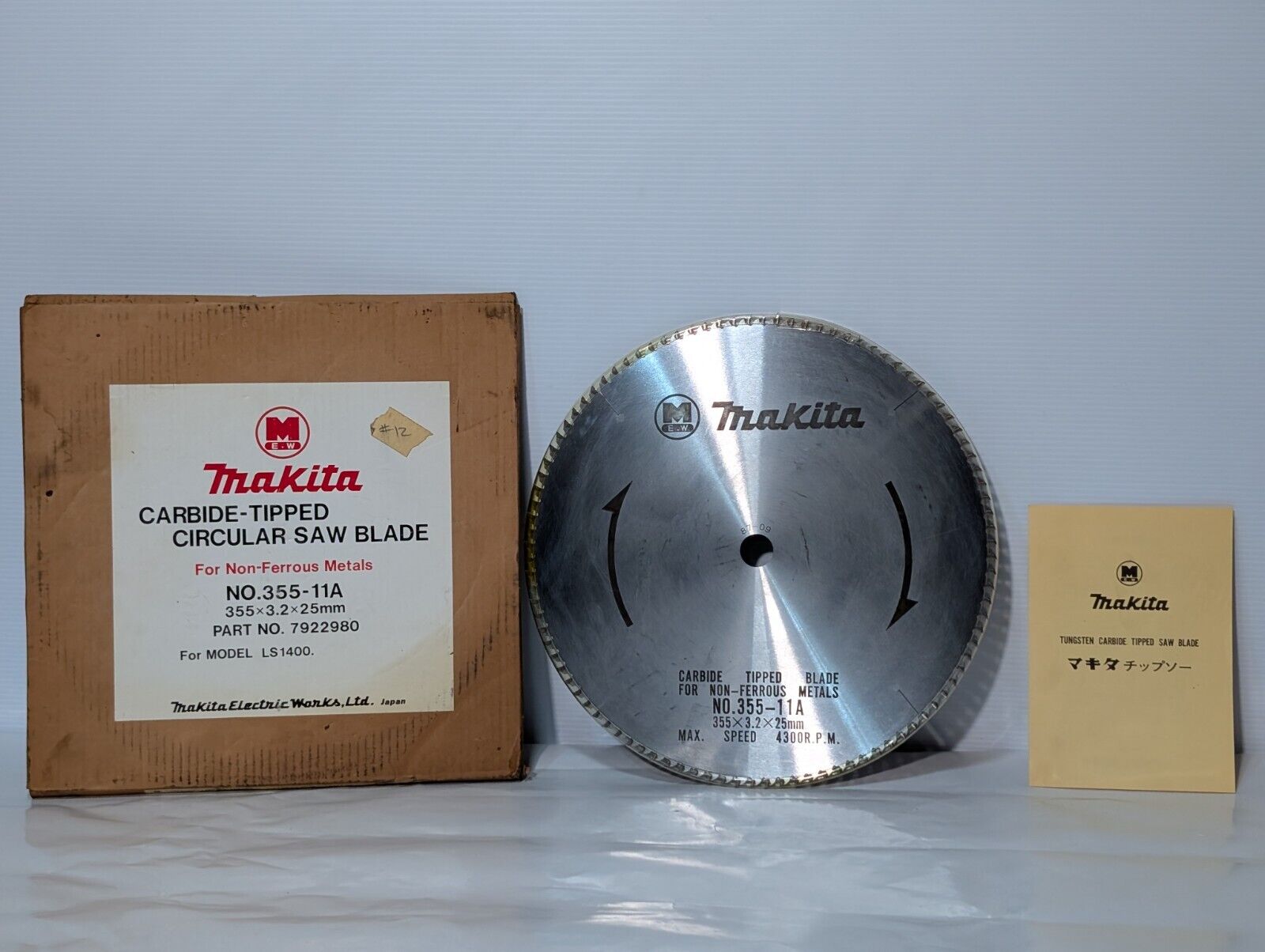 Makita 7922980 Carbide Tipped Saw Blade for Non Ferrous Metal, 355 x 3.2 x 25mm