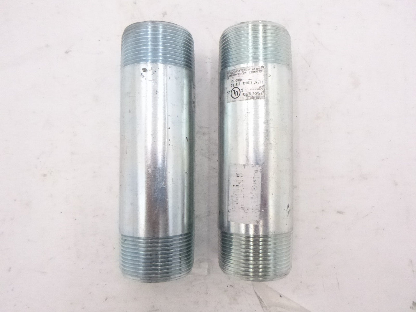2 Pack Halex 64365 1-1/2" MNPT x 6" Rigid Steel Conduit Nipples
