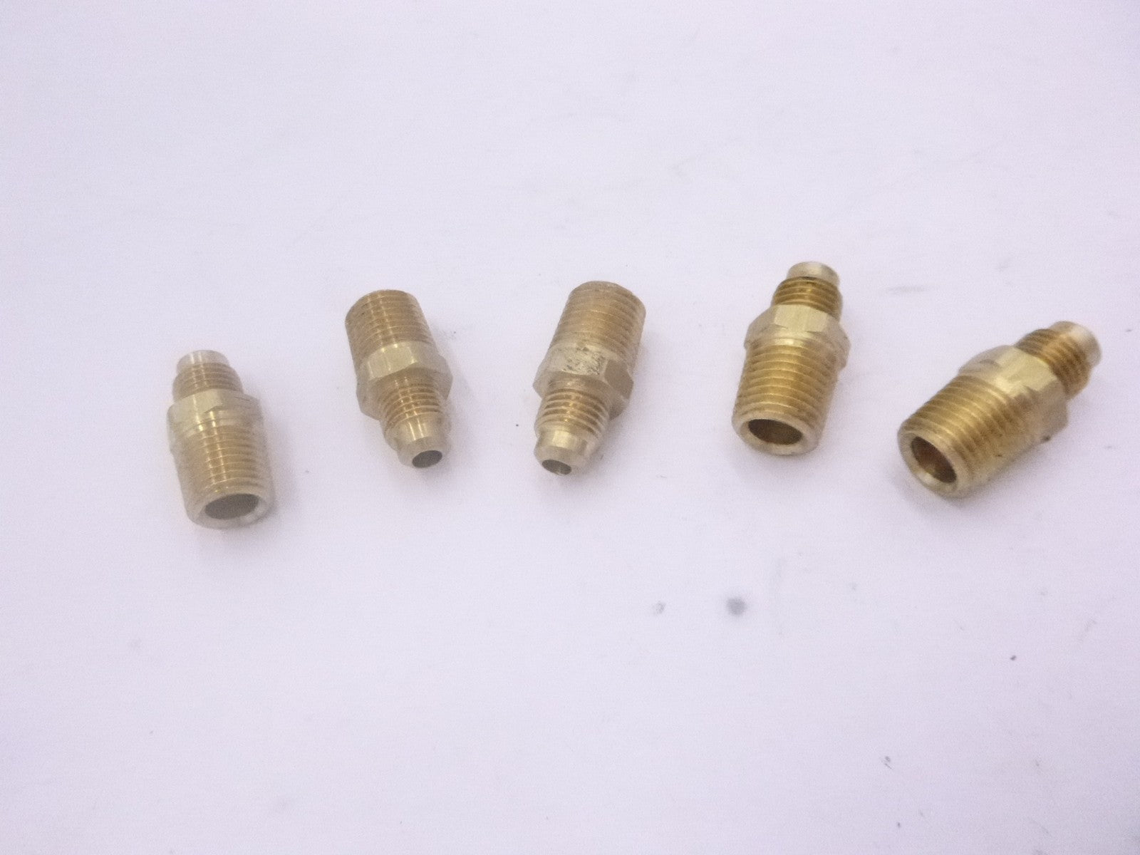 5 Pack 1/4" Access Valve union Brass Flared Threaded Male