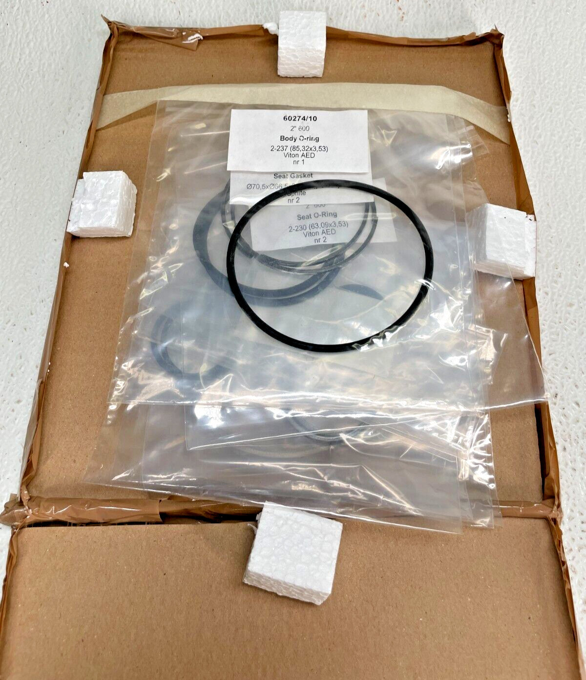 VELAN 60274-10 Soft Parts Repair Kit for 2" 600 Model K1 Trunnion Ball Valve