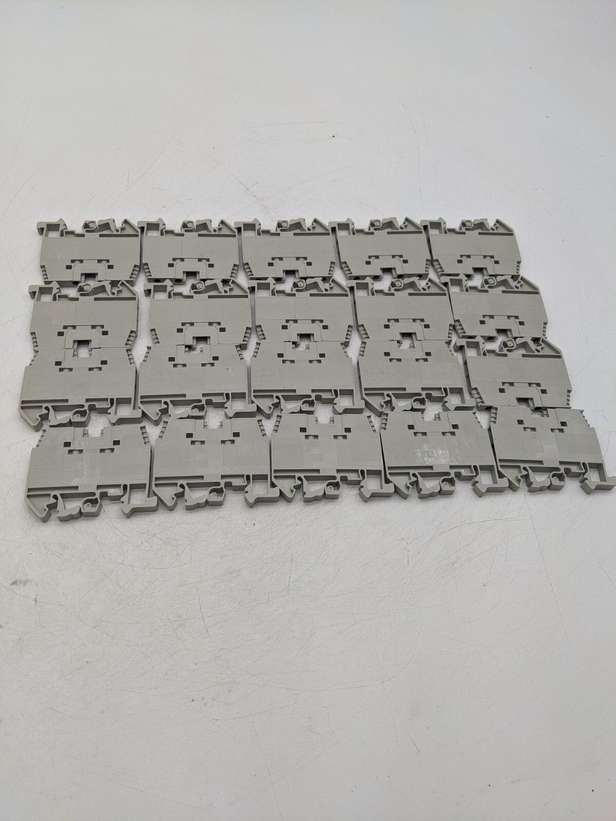 20 Piece Set Wieland WK4/D2/2U Terminal Block 20-10 AWG 600 Volt 30 Amp Gray