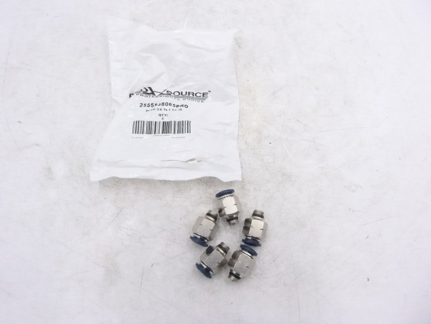 5 Pack Pro-Source Push-to-Connect Tube x Universal Thread Fitting 3/8" OD