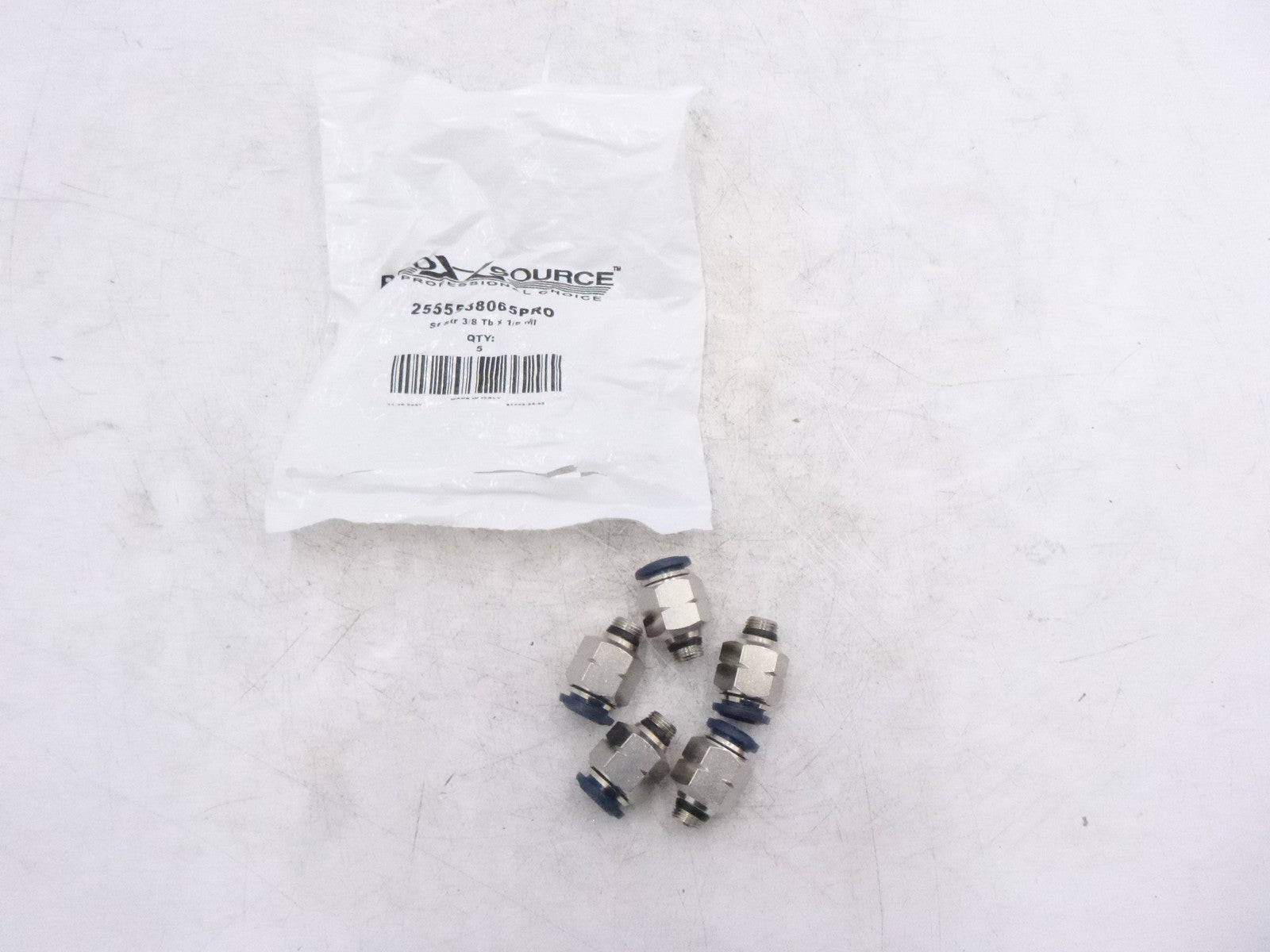 5 Pack Pro-Source Push-to-Connect Tube x Universal Thread Fitting 3/8" OD