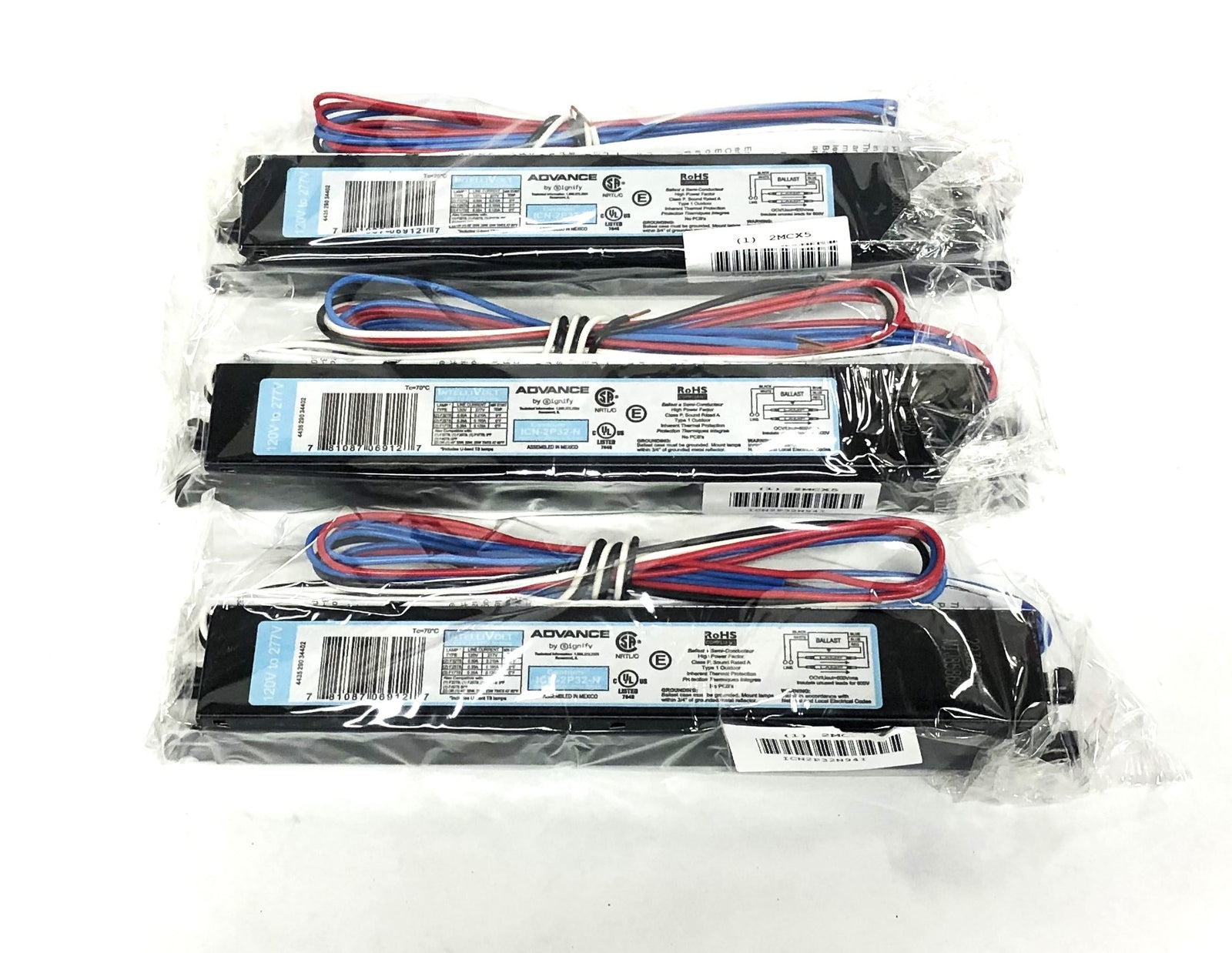 Advance InetlliVolt 120-277V 50/60Hz Centium Ballast ICN-2P32-N [Lot of 3] NOS