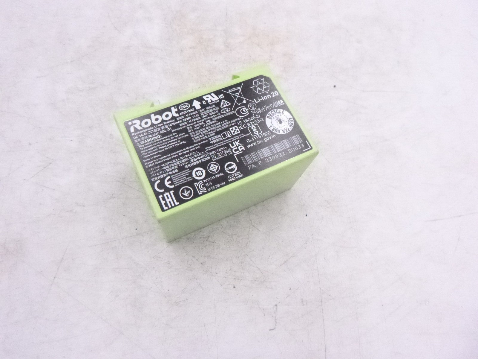 Genuine OEM iRobot ABL-D1 Lithium Ion Battery for Roomba e i & select j